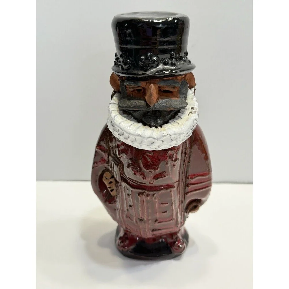 Vintage Chelsea Pottery England Studio Figure Tower Guard Red 7.5